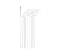 Weis 10961 Lot de 6 pailles en verre transparent