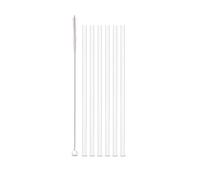 Weis 10971 Lot de 6 pailles en verre transparent