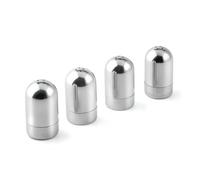 Weis 11224 Set de 4 Salière Acier Inoxydable Argent 10 x 3 x 4 cm