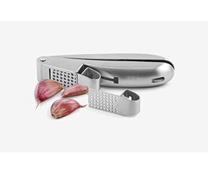 Weis 15222 Presse-ail avec 2 Inserts Acier Inoxydable Argent 16,5 x 3,2 x 5 cm