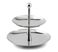 Weis 16032 Étagère avec 2 Coupes Acier Inoxydable Argent 23 x 22 x 23 cm