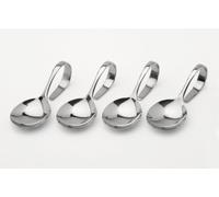 Weis 16164 Set de 4 Cuillères Amuse Gueule Acier Inoxydable Argent 11 x 5 x 5 cm