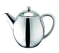 Weis 17350 Théière à Double Paroi Filtre Acier Inoxydable Argent 13,5 x 13,5 x 15 cm