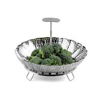 Weis 18824 Panier Vapeur Extensible avec Manche télescope Acier Inoxydable Argent 23 x 23 x 8 cm