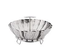 Weis 18827 Panier Vapeur Extensible avec Manche télescope Acier Inoxydable Argent 27,5 x 27,5 x 10,5 cm