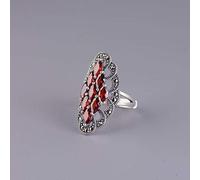 WEISHA Bague en Argent S925 Bague en Marcassite Rétro Bague Réglable en Zircon Synthétique Pour Femmesjacinthe