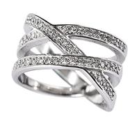 WEISHA Bague Rétro S925 Argent Courbe Zircon Bague Femme Bague Bijoux1, 56mm