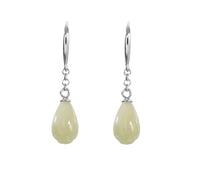 WEISHA Magnolia Fleur Néphrite Blanc Jade Pendentif Argent Boucles D'Oreilles S925 Argent Sterling Femmes Simples Boucles D'Oreilles Orchidée Boucles D'Oreillesargent