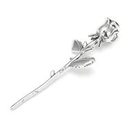WEISHA S925 Collier Pendentif Argenté Rose Fleur Female Pendant Rétro Collier en Argent Thaïlandaispendentif