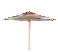 Weishäupl Parasol classique - Grand et Rond - Ø 350 cm - Dolan multicolore - Sans méchanisme de pliage