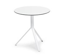 Weishäupl Table de bistro Trio - ronde - blanc - blanc - Ø 70 cm