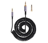 weishan Solo4 Câble audio spiralé de rechange pour casque Dre Beats Studio3/Studio Pro/Solo 3 sans fil avec suppression du bruit, câble d'extension de 3,5 mm compatible avec iPhone, PS5, Xbox One, 4,3