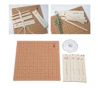 WEISHENG Planche à macramé de 30 x 30 cm, grilles double face réutilisables, planche à tresser pour macramé avec 30 épingles en T et 5 règles auxiliaires, kit de matériel pour macramé, ficelle en