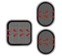 WEISIPU Lot de 3 coussinets en gel de rechange génériques, compatibles avec ceinture abdominale Slendertone, noir, polyester, autocollant pour ceinture