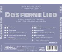 Weismann, Wagner-Régeny : Lieder pour ténor et piano. Grahl, Hornig.