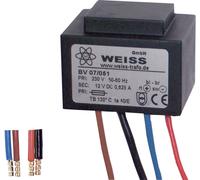 Weiss Elektrotechnik 07/052 Transformateur d'alimentation compact 1 x 230 V 1 x 24 V/DC 7.50 W 312 mA