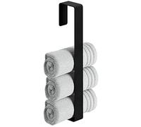 WEISSENSTEIN Barre Porte-Serviette Verticale Noire 45cm