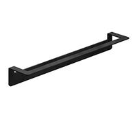 WEISSENSTEIN Porte-Serviettes Mural Adhésif Noir 45cm | Inox, barre, sans perçage, salle de bains