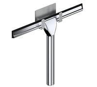 WEISSENSTEIN Raclette de Douche avec Crochet Adhésif | Acier inox, pour miroir, vitres et sol de salle de bains