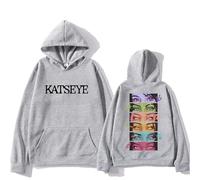 WEISSYO Sweatshirt Neutral Rue Mode Harajuku Rétro Sweatshirt Ka-TSE-ye Merch 2D Double Face Imprimé Sweat À Capuche Hip Hop Style Manches Longues pour Hommes Femmes Cosplay-Grey||m