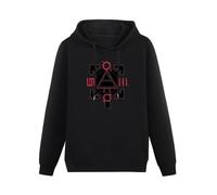 WEISULANG Men's Pullover Hooded with Pocket 30 Seconds to Mars Logo Rock Hoodie Black 3XL