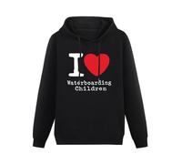 WEISULANG NID Twwer I Love Waterboarding Children Hoody Sweatershirt Black M