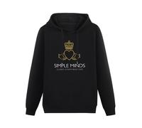 WEISULANG Phyllis Howard Men's Simple Minds Band Logo Hoody Black M