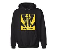 WEISULANG Sputnik - Retro Soviet Union Poster Hoody Sweatershirt Black XXL