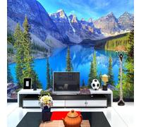WEITAOSM Mural 3D de paisaje natural, montaña nevada, selva, planta, lago, para dormitorio, sala de estar, TV, sofá, papel tapiz de moda (PVC autoadhesivo)