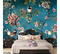WEITAOSM Murales de pájaros, plantas y flores para dormitorio, sala de estar, habitación de niños y niñas, decoración de estudio (PVC autoadhesivo)
