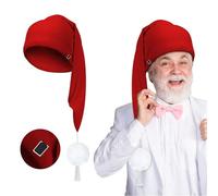 WEITAPYT Bonnet de Nuit pour Homme et Femme, Bonnet de Nuit avec Pompon, BonnetPointu, Idéal pour Les Soirées à Thème, Les Fêtes Costumées, Le Carnaval, Noël et Autres Occasions