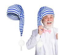 WEITAPYT Bonnet de Nuit pour Homme et Femme, Bonnet de Nuit avec Pompon, BonnetPointu, Idéal pour Les Soirées à Thème, Les Fêtes Costumées, Le Carnaval, Noël et Autres Occasions