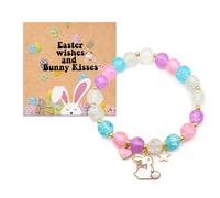 WEITAPYT Bracelet Lapin Fille, Bracelet Breloque Lapin, Bracelet Lapin Femme, Bracelet Breloque Fille, Bracelet Lapin, Livré avec Carte, Convient Comme Cadeau de Pâques pour les Filles (C)