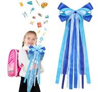 WEITAPYT Nœud pour Sac D'écolier, 60x20cm Grand Nœud de Rentrée Scolaire Papillons Ruban Noeud de Cône D'école Arc Conique Scolaire DIY Décoration de Mariage Baptême Sac École Fille et garçon (Type1)