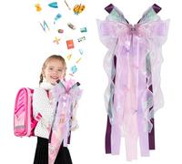 WEITAPYT Nœud pour Sac D'écolier, 60x20cm Grand Nœud de Rentrée Scolaire Papillons Ruban Noeud de Cône D'école Arc Conique Scolaire DIY Décoration de Mariage Baptême Sac École Fille et garçon (Type2)