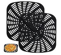 WEITING 2 tapis cuisson en silicone pour Airfryer | Inserts carrés perforés Air Fryer Liner pour Ninja Ag301 Foodi, accessoires AirFryer rechange en papier parchemin