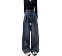 WEITING 2023 Nouveau été coréen Mode Y2k Jean Femmes Taille Haute Bleu Denim Pantalon Streetwear 2000 s Pantalons Longs 90 s Vintage marée