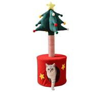 weiting Arbre à Chat Sapin de Noël | Centre d'Activités Félin d'Intérieur Noël,Lit Doux pour Chaton avec Poste de Jeu pour Intérieur et Extérieur, Idéal pour Halloween, Anniversaire et Maison
