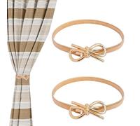 WEITING Attache Rideau Crochet, Attaches Décoratives à Ressort pour Rideaux, Lot de 2 en Métal Tressé Élégant pour Chambre Enfant Terrasse Cadeau Maison Salle Classe Décoration