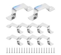 weiting Attaches Pour Panneaux De Clôture - 10 Pièces Attaches De Support Pour Poteaux Avec Vis - Quincaillerie de Réparation Robuste pour Piquets, Béton, Bois, Porte, Jardin, Arrière-cour, Terrain de