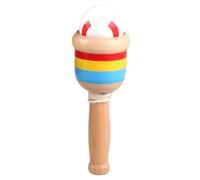 WEITING Balle en Bois À Lancer Et Attraper,Booster de Coordination Main-Œil - Jouet Sensoriel Portable et Interactif pour Tout-Petits École Jardin Terrain de Jeu Plage Pique-Nique Anniversaire