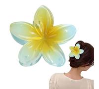 weiting Barrette Fleur Hawaïenne - Barrettes Griffe pour Cheveux Épais ou Fins Femme,Accessoires De Coiffure À Fixation Solide Et Antidérapant Pour Le Voyage La Plage Et L'Été