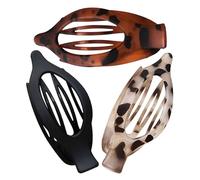 weiting Barrettes Plates - Lot de 3 Pinces Canard Cheveux | Accessoires Capillaires Anti-Dérapant Intégration Queue de Cheval Crépu Sport Salle de Sport Rendez-vous Plage