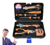 weiting Boîte à outils, jeu d'outils,Ensemble d'outils mécaniques | 8x accessoires de kit de main de ménage multifonction avec un boîtier de stockage pour la réparation de la maison de voiture