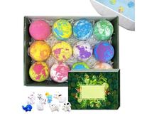 weiting Boules De Douche,Animal à l'intérieur accessoires spa amusants - Lot Boules Bain Colorées avec Jouets - Pour Filles Garçons Voyage Salle De Bain Fête