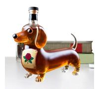 weiting Bouteille De Spiritueux - Bouteille de Whiskey Vide en Forme de Teckel,Carafe Statue Animale Pour Collectionneurs De Bourbon Cadeau D'Anniversaire Et De Mariage