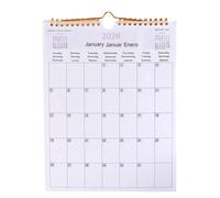 weiting Calendrier 2026,Calendrier Multilingue Décoratif 12 Mois,Organisation Culturel Déco Pour École Maison Bureau Chambre | Famille Salle de Classe Lieu de Travail