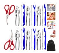 WEITING Casse-Crabe et Outils,Ustensiles de Cuisine Ergonomiques pour Le Craquage - Kit Ciseaux à Crabe et Casse-Noix | pour La Préparation Culinaire Domestique Professionnelle Extérieur