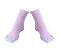 WEITING Chaussettes à orteils amusantes,Chaussettes colorées en coton à cinq doigts confortables à coupe haute, chaussettes à orteils hautement élastiques pour une course et un entraînement faciles