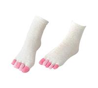 WEITING Chaussettes à orteils floues - Chaussettes à bout en coton respirantes Couleur claire Chaussettes à cinq doigts,Chaussettes à bout doux absorbant la transpiration pour femme